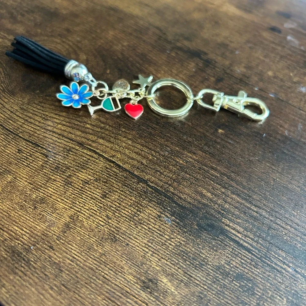 Gold and Black Charm‎ Keychain